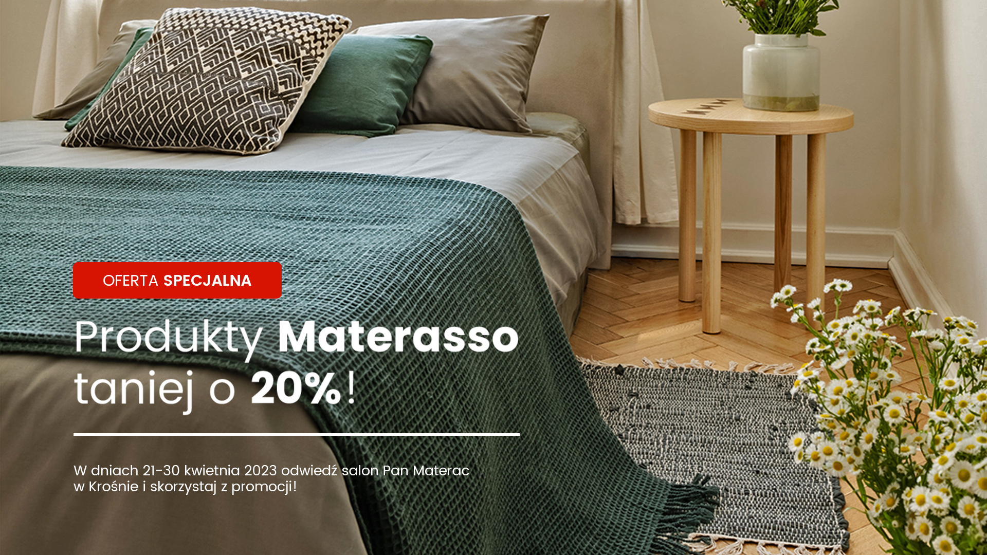 Promocje w salonie Pan Materac w Krośnie – materace Materasso taniej o 20%!