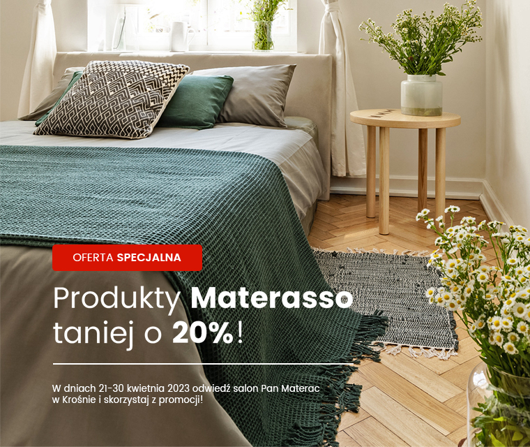 Promocje w salonie Pan Materac w Krośnie – materace Materasso taniej o 20%!
